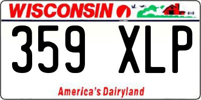 WI license plate 359XLP