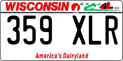 WI license plate 359XLR