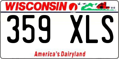 WI license plate 359XLS