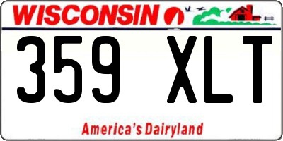 WI license plate 359XLT