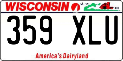 WI license plate 359XLU