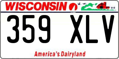 WI license plate 359XLV