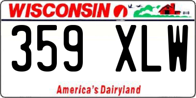 WI license plate 359XLW