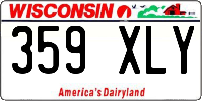 WI license plate 359XLY