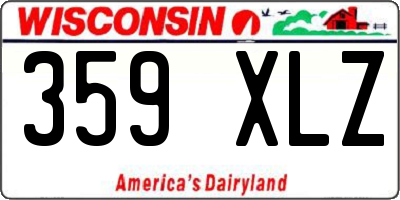 WI license plate 359XLZ