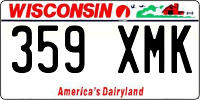 WI license plate 359XMK