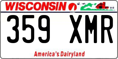 WI license plate 359XMR