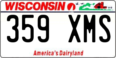 WI license plate 359XMS