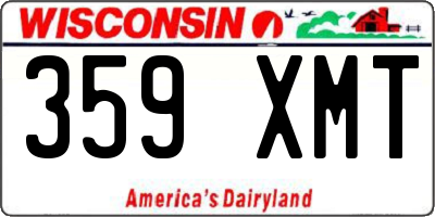 WI license plate 359XMT