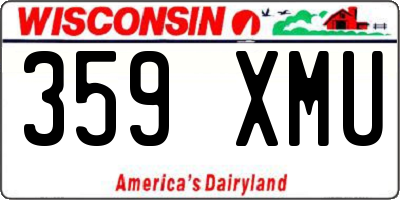 WI license plate 359XMU