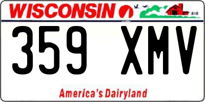 WI license plate 359XMV