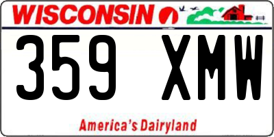 WI license plate 359XMW