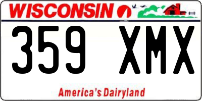 WI license plate 359XMX