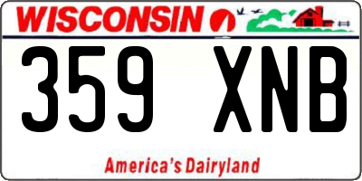 WI license plate 359XNB
