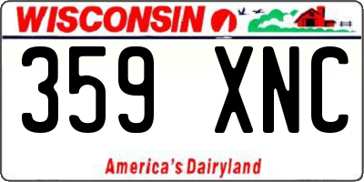 WI license plate 359XNC