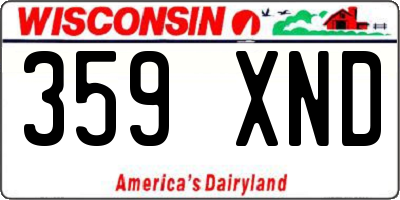 WI license plate 359XND