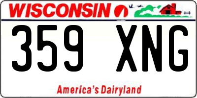 WI license plate 359XNG