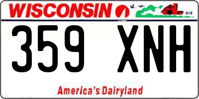 WI license plate 359XNH