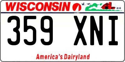 WI license plate 359XNI