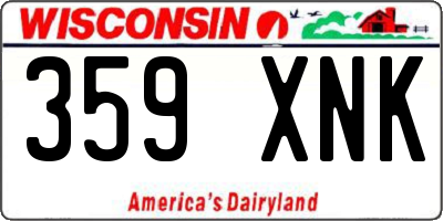 WI license plate 359XNK