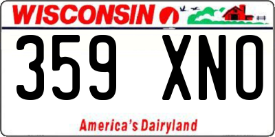 WI license plate 359XNO