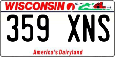WI license plate 359XNS