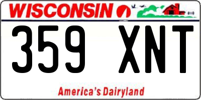 WI license plate 359XNT
