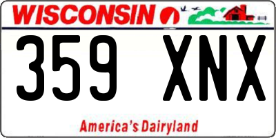 WI license plate 359XNX