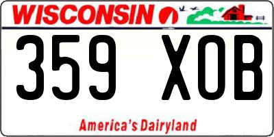 WI license plate 359XOB