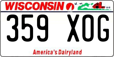 WI license plate 359XOG