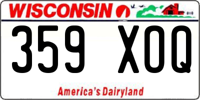 WI license plate 359XOQ