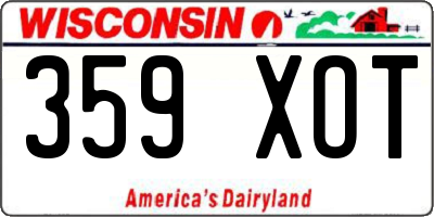 WI license plate 359XOT