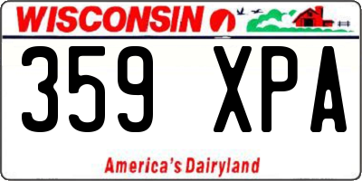 WI license plate 359XPA