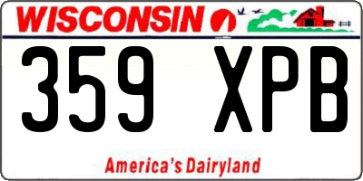 WI license plate 359XPB
