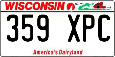 WI license plate 359XPC