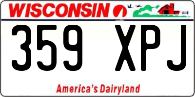 WI license plate 359XPJ