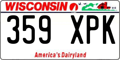 WI license plate 359XPK
