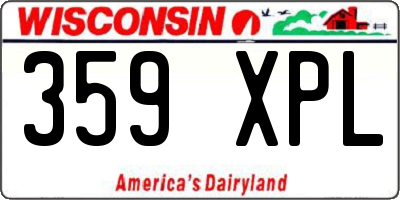 WI license plate 359XPL