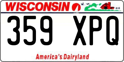 WI license plate 359XPQ