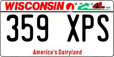 WI license plate 359XPS
