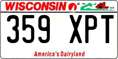 WI license plate 359XPT