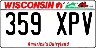 WI license plate 359XPV