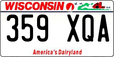 WI license plate 359XQA