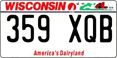 WI license plate 359XQB