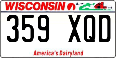 WI license plate 359XQD