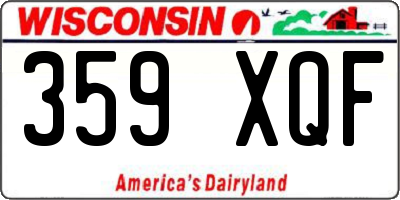 WI license plate 359XQF