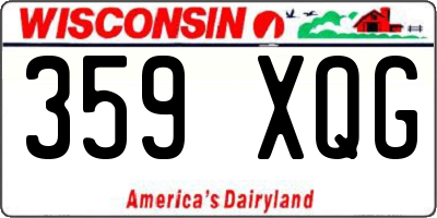 WI license plate 359XQG