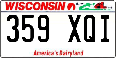 WI license plate 359XQI