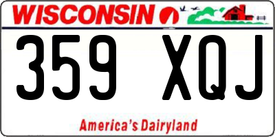 WI license plate 359XQJ