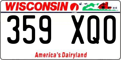 WI license plate 359XQO